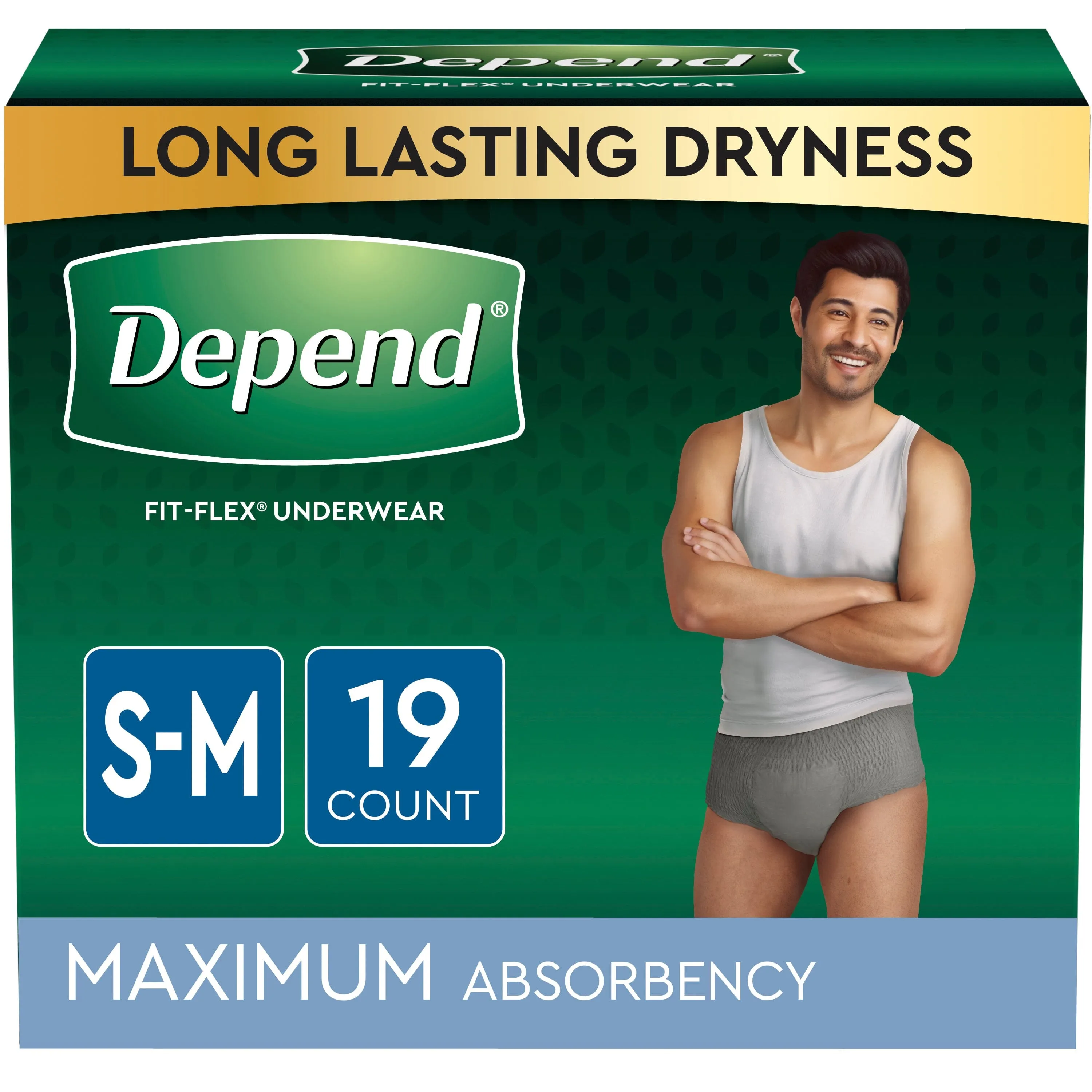 Depend Maximum Absorbency Underwear for Men Small/Medium