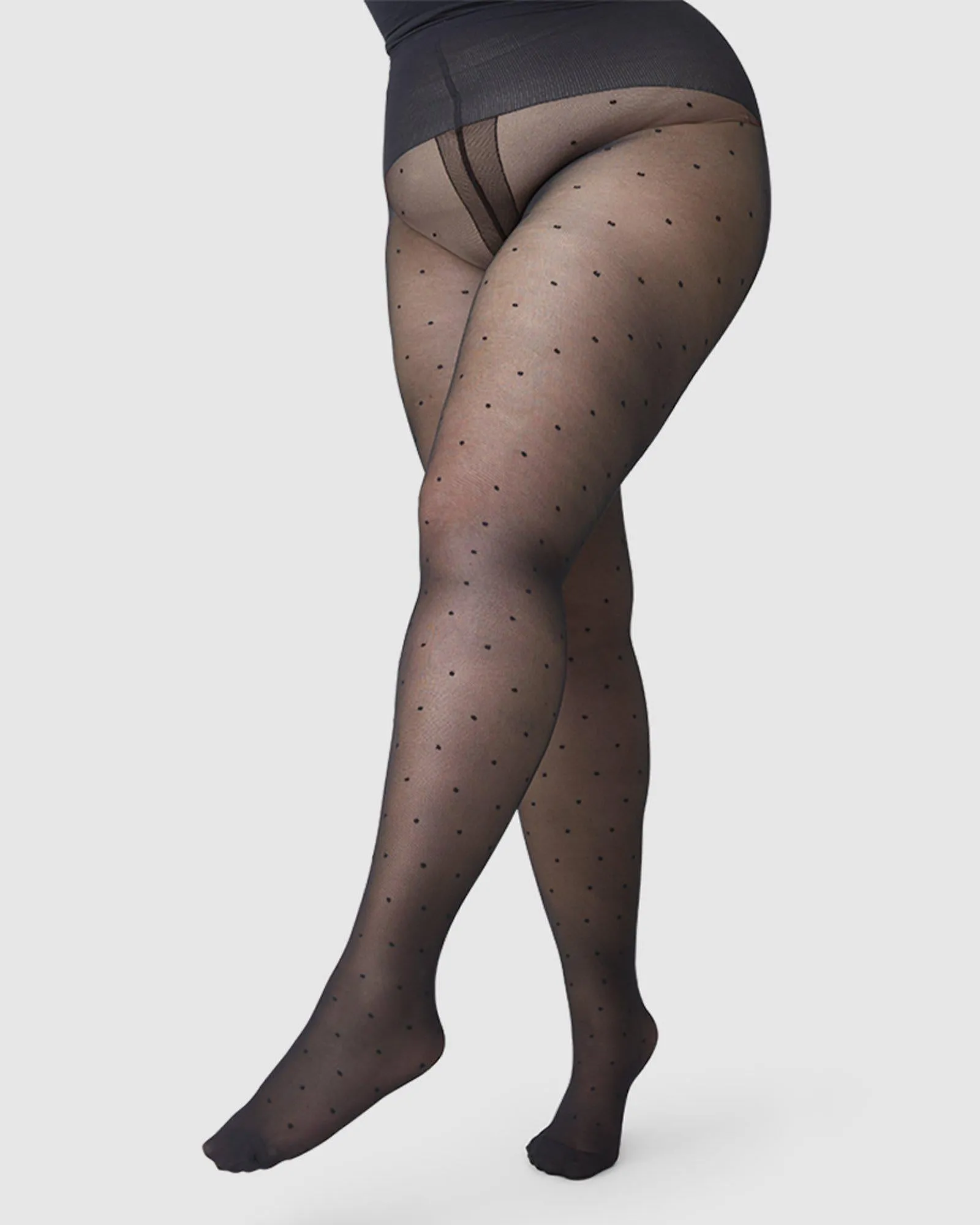 Doris Dots Tights Black