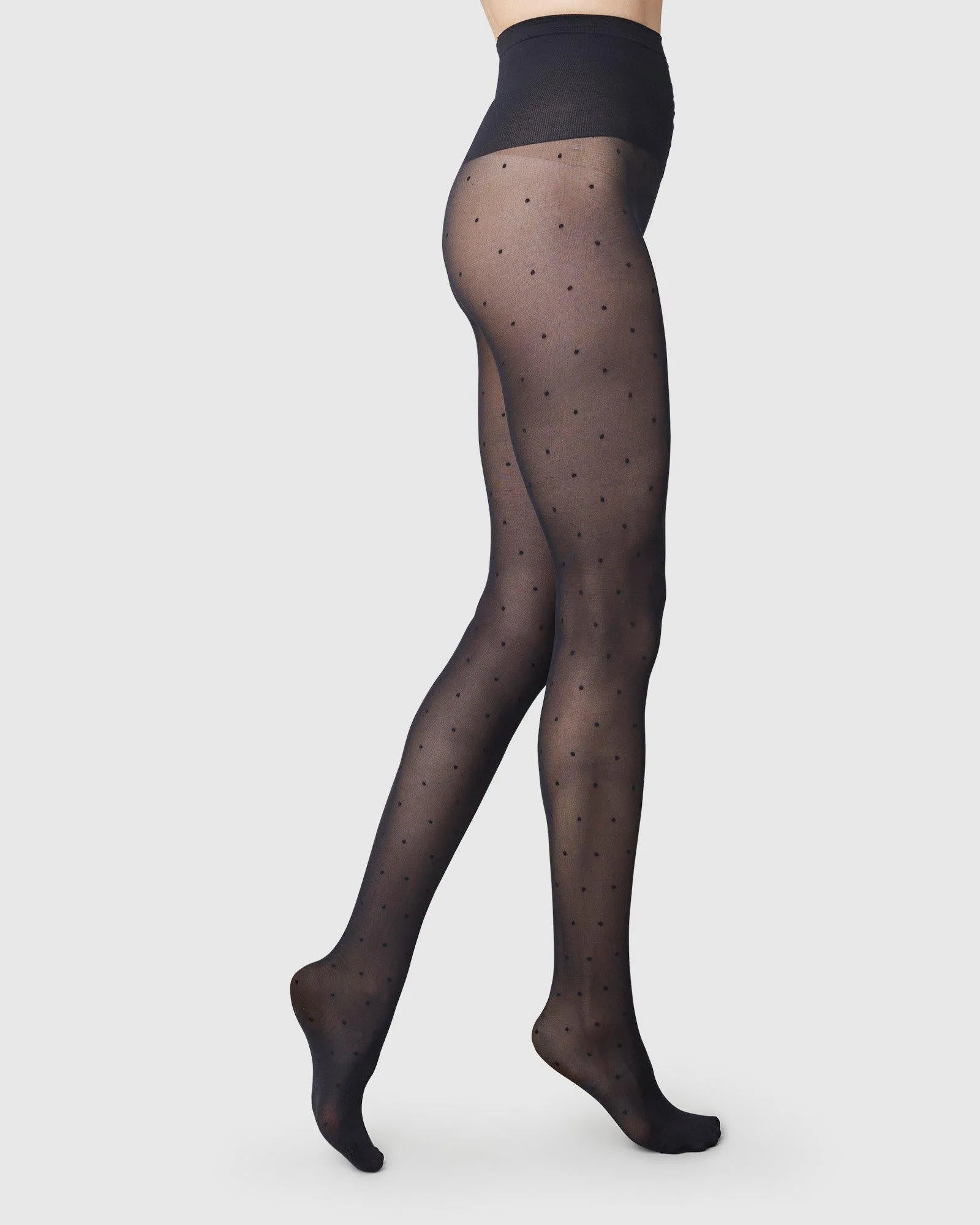 Doris Dots Tights Black