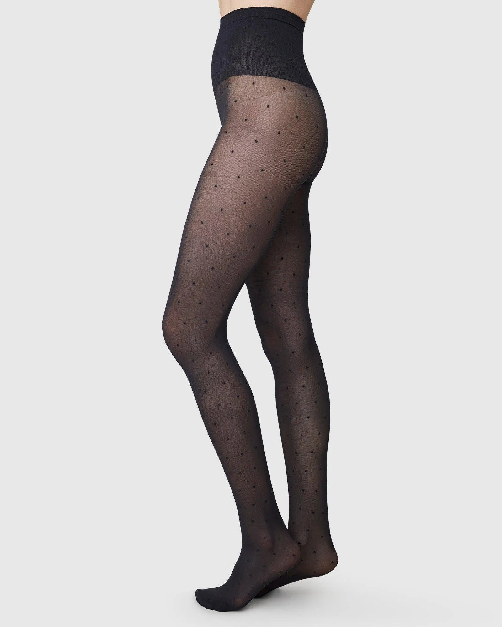 Doris Dots Tights Black