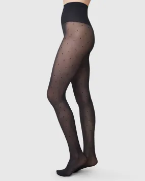 Doris Dots Tights Black