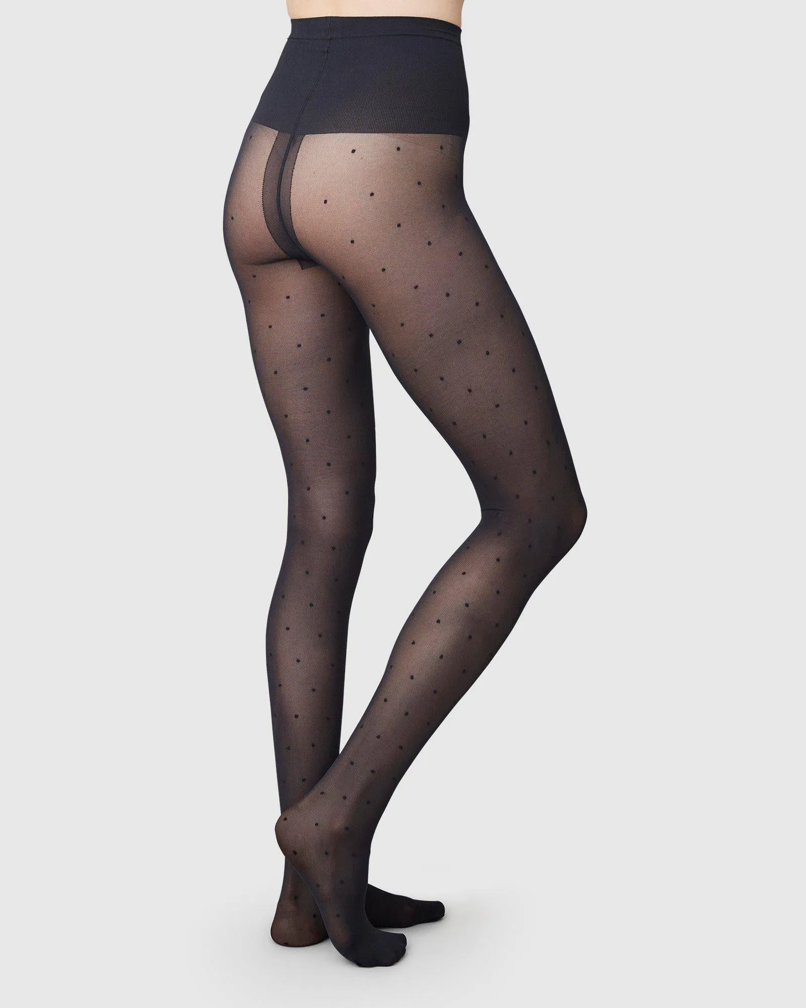 Doris Dots Tights Black