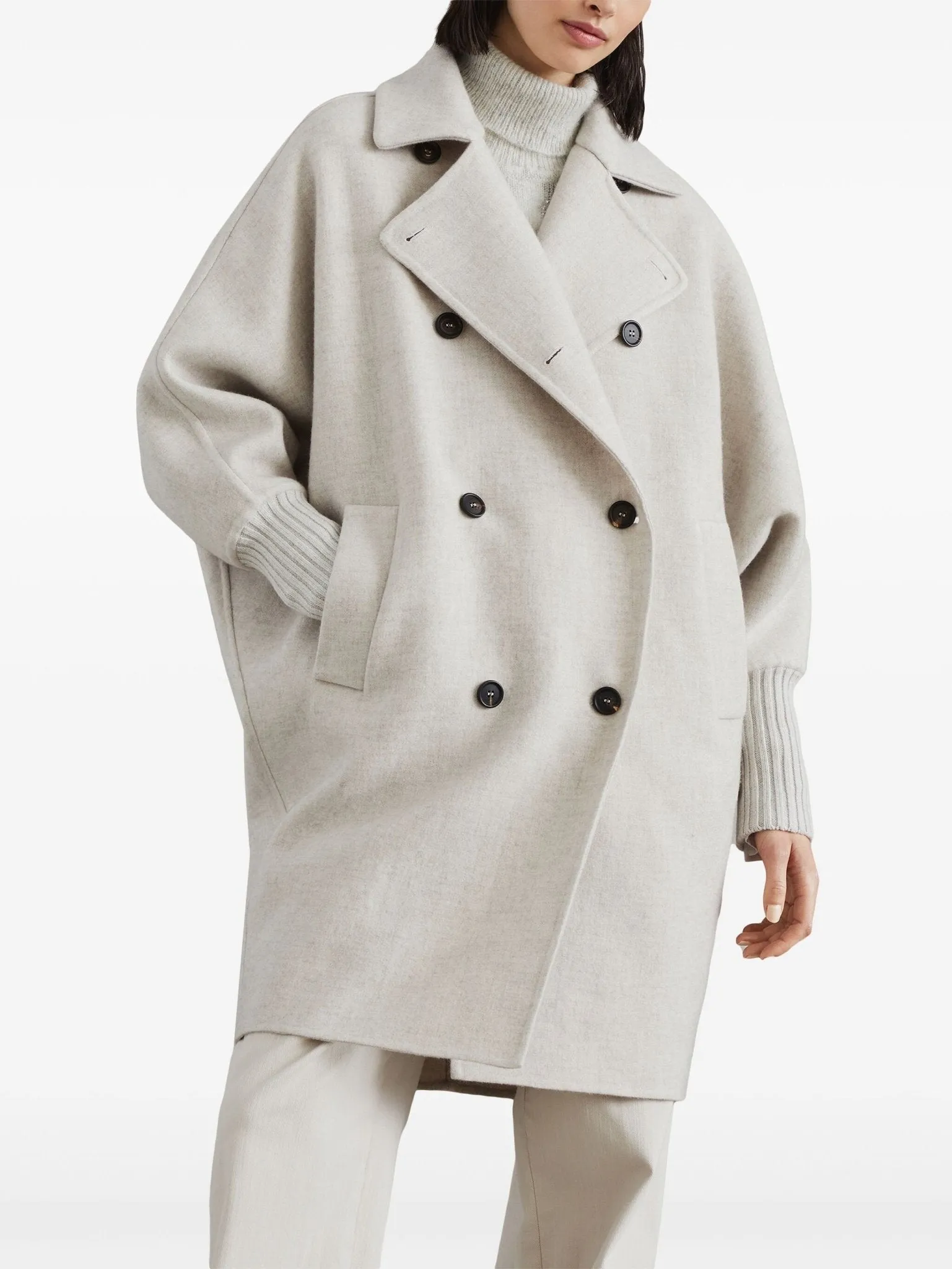 double-breasted cashmere coat