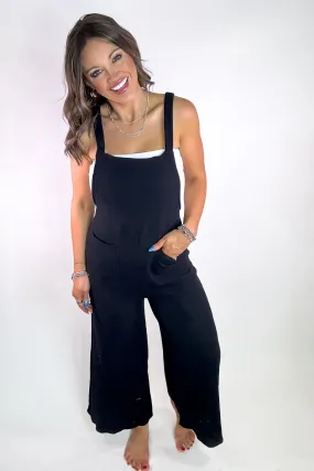 Double Up Black Overall Jumpsuit