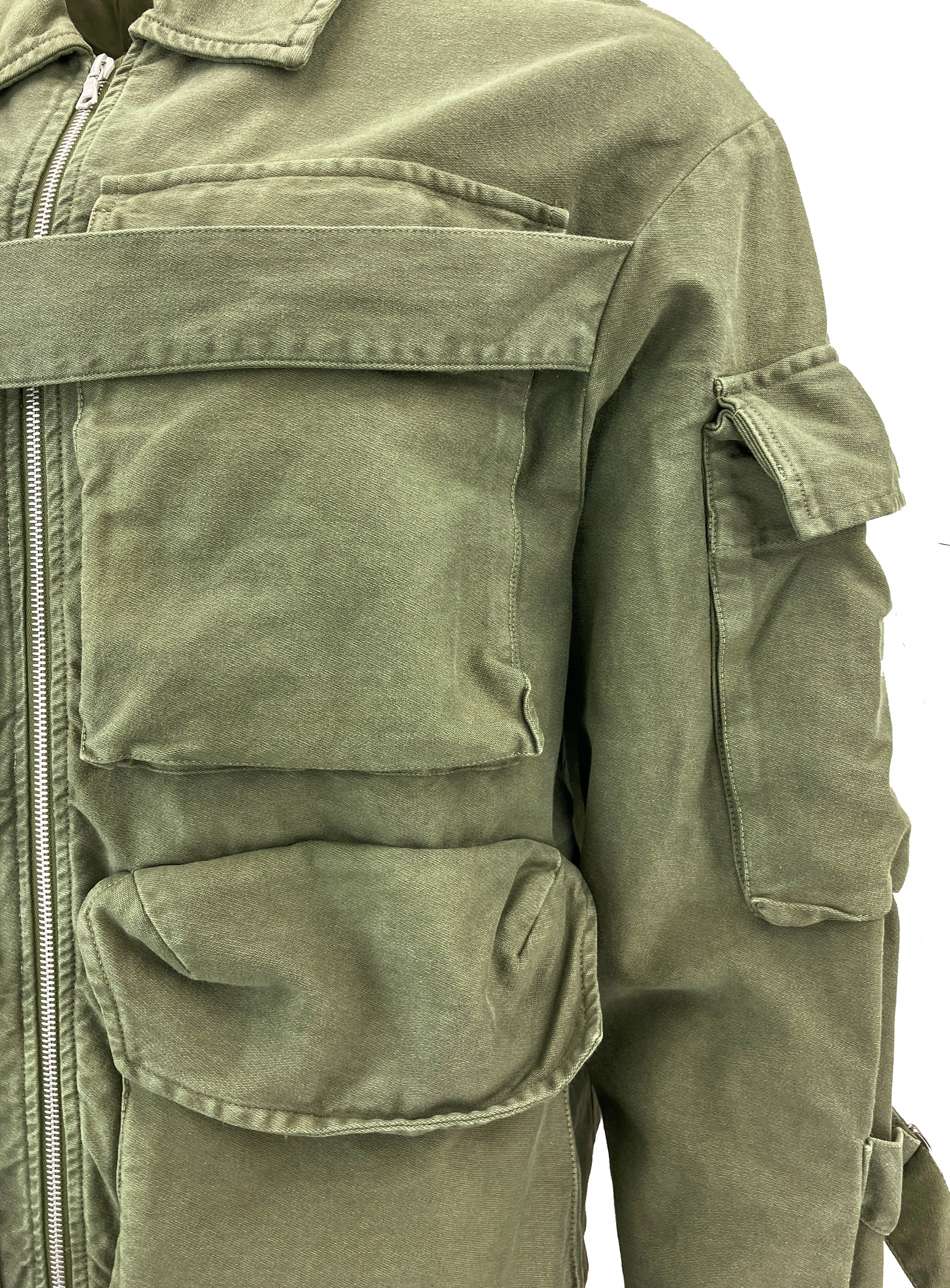 Dries Van Noten Cargo Jacket in Army Green