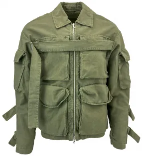 Dries Van Noten Cargo Jacket in Army Green