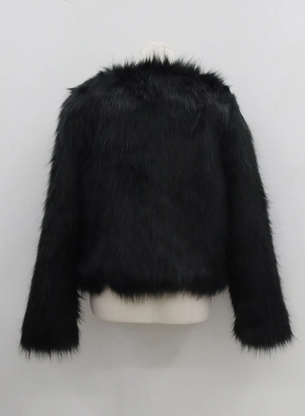 Faux Fur Hook Cropped Jacket CD21