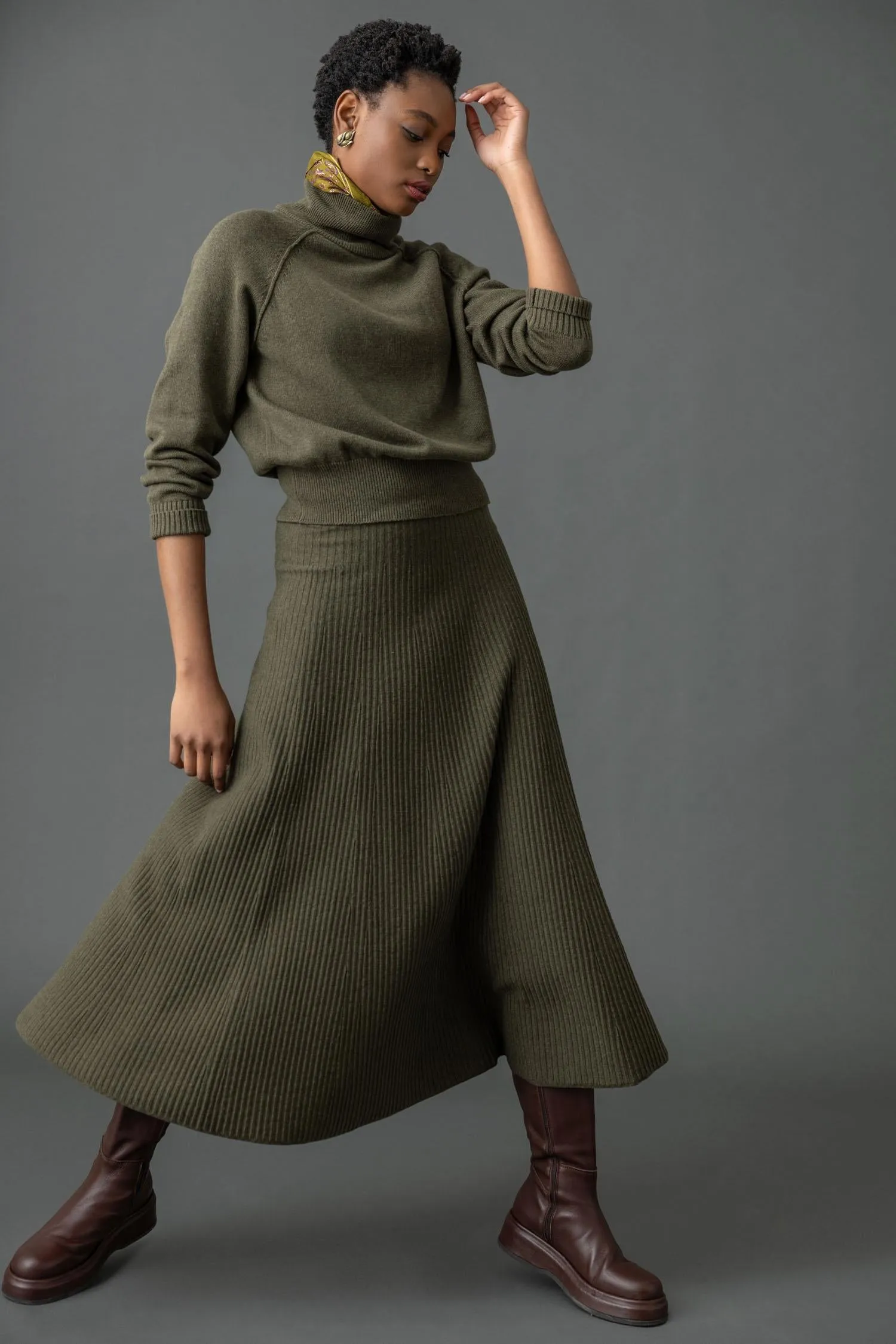 Flared Sweater Skirt