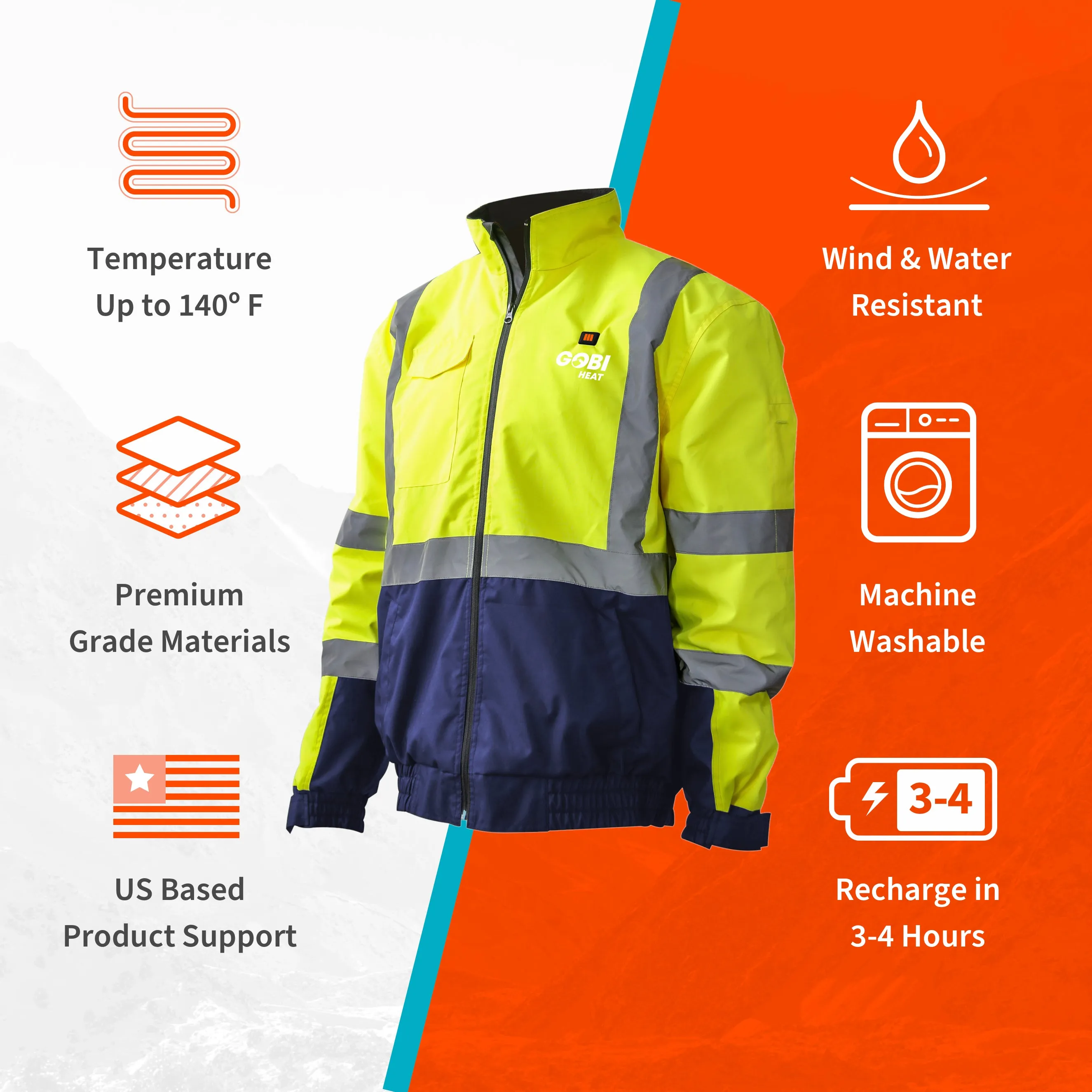 Flash Heated Hi Vis Jacket