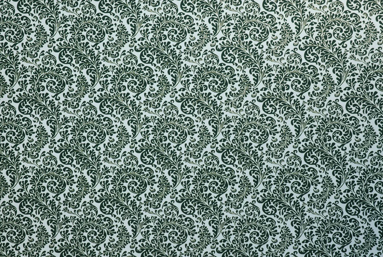 Florentine Print Leaves Green