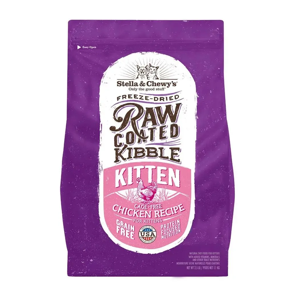 Freeze Dried Cage Free Chicken Raw Coated Kitten Dry Food