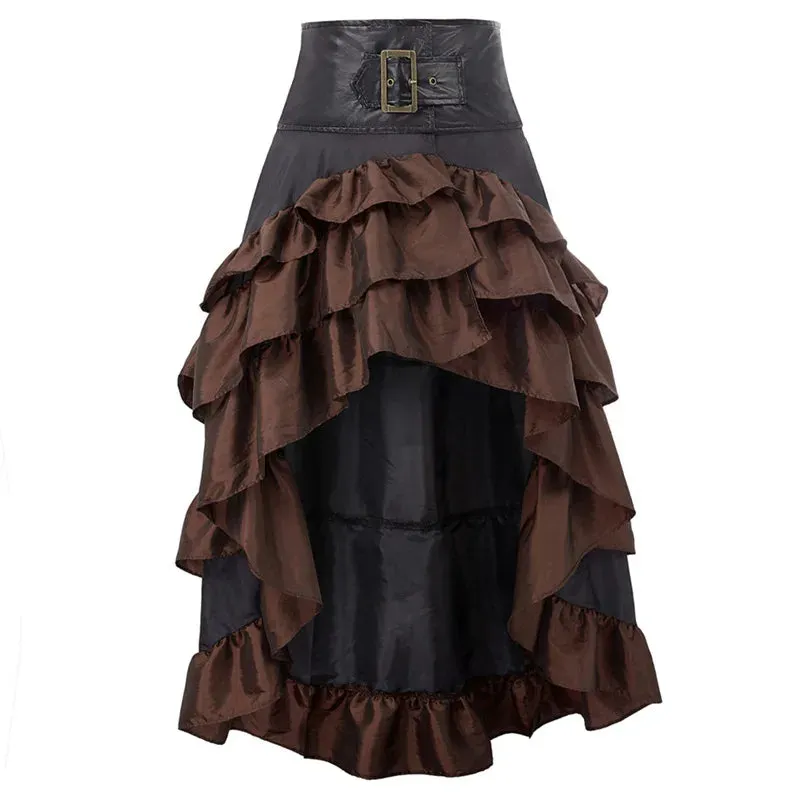 Funki Buys | Skirts | Women's Cosplay Steampunk Ruffled Skirt