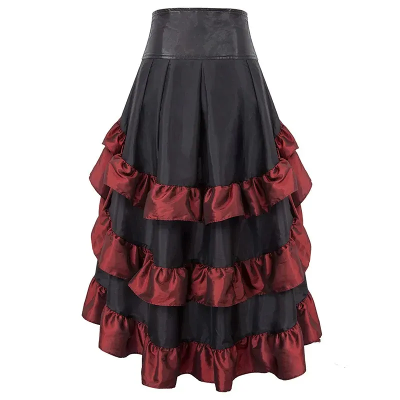 Funki Buys | Skirts | Women's Cosplay Steampunk Ruffled Skirt