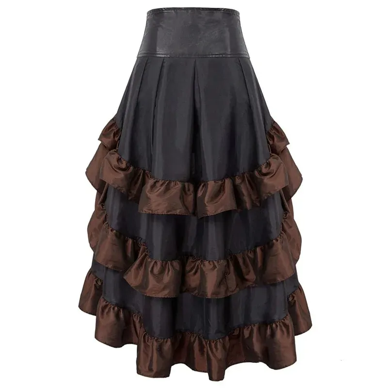 Funki Buys | Skirts | Women's Cosplay Steampunk Ruffled Skirt