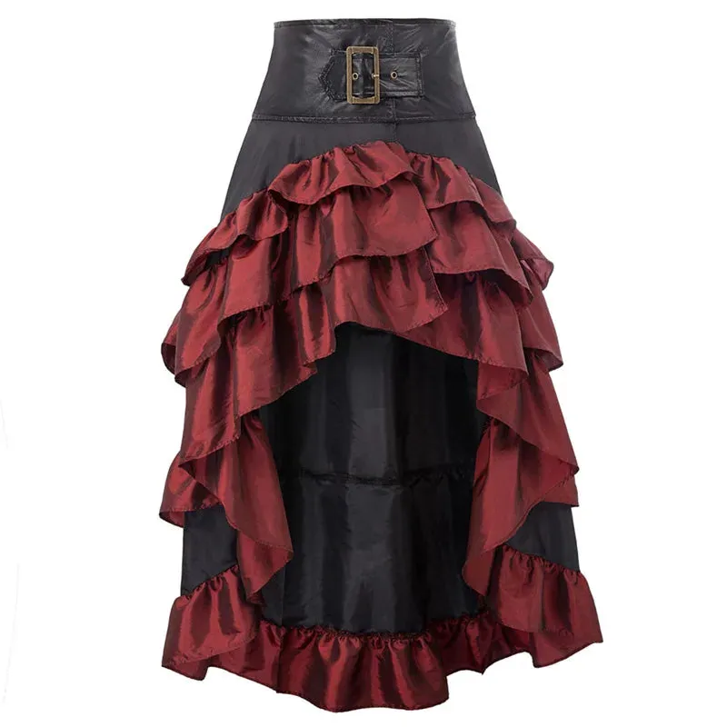 Funki Buys | Skirts | Women's Cosplay Steampunk Ruffled Skirt