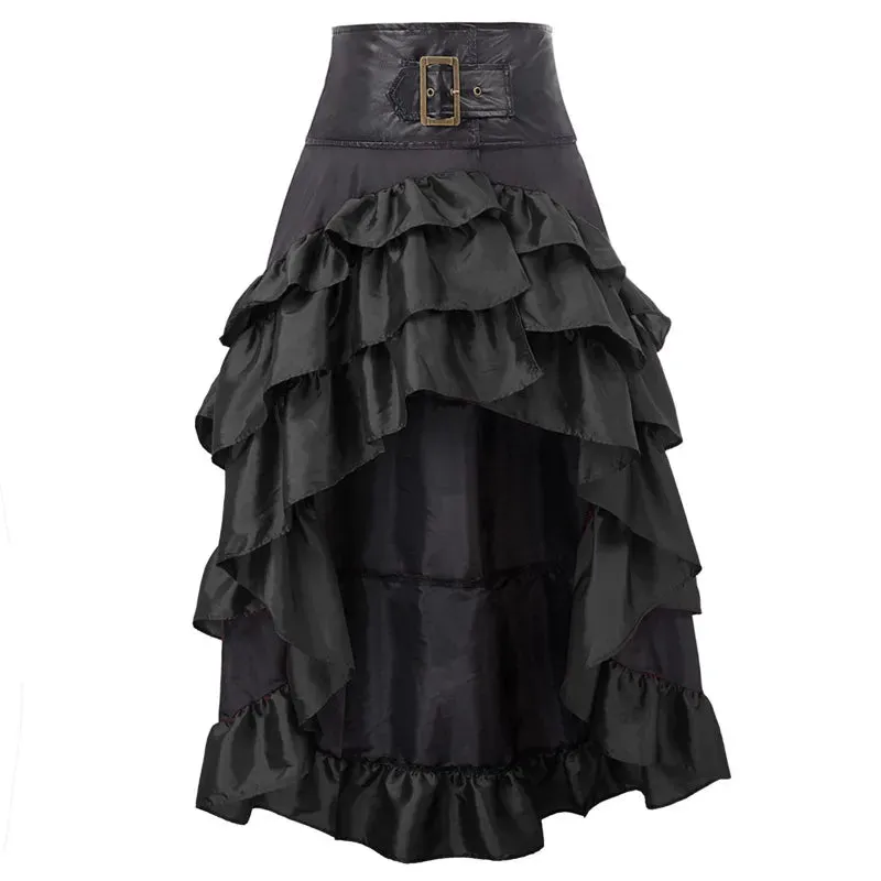 Funki Buys | Skirts | Women's Cosplay Steampunk Ruffled Skirt