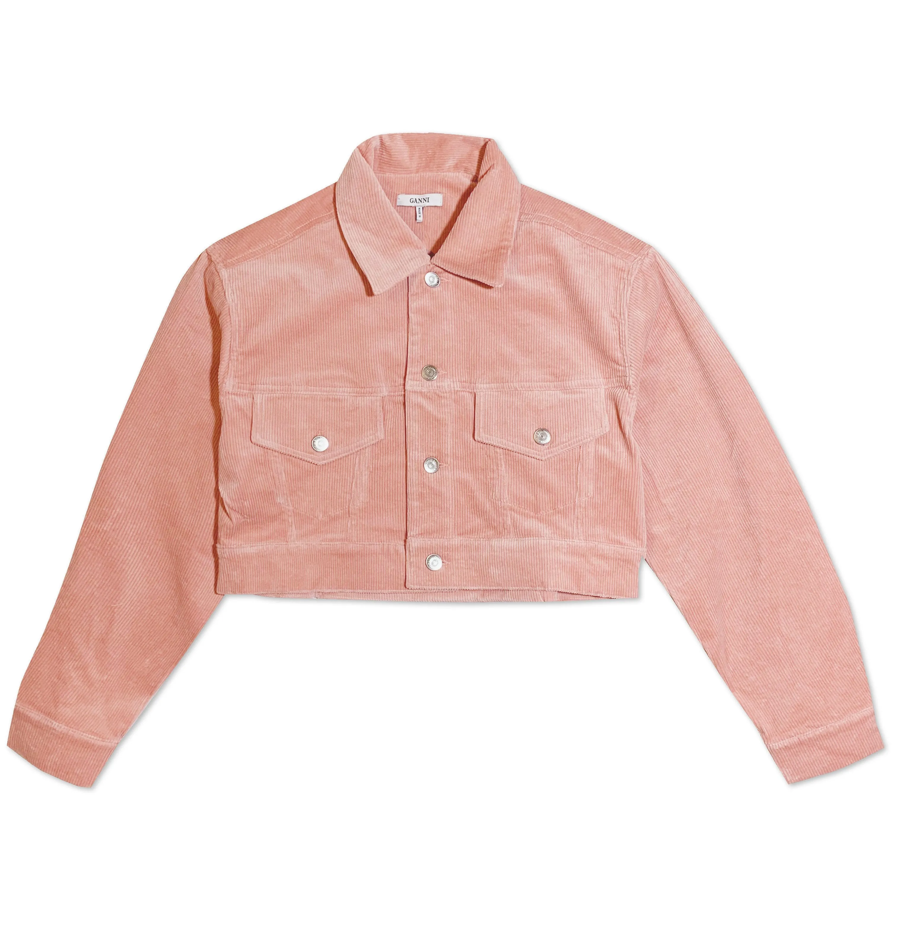 Ganni Stretch Corduroy Jacket – Silver Pink