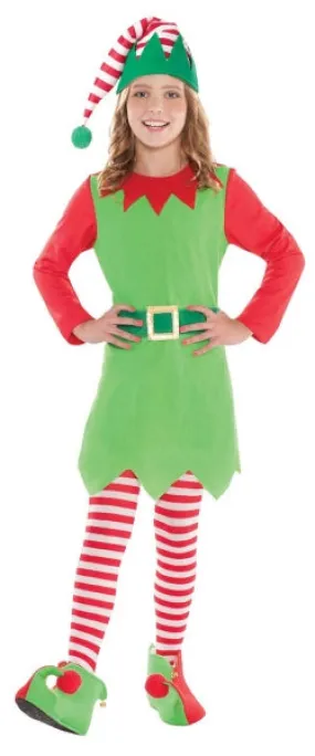 Girls Merry Elf Christmas Costume