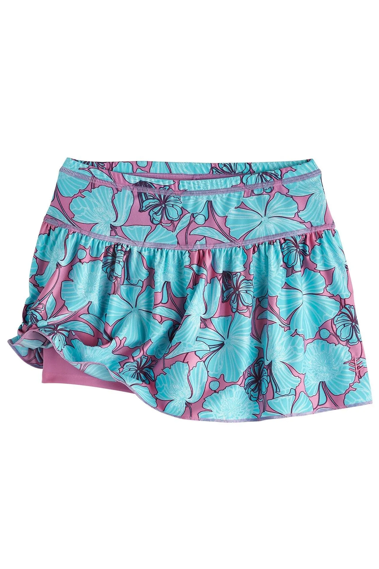 Girl's Wavecatcher Swim Skirt | Tropical Orchid Botanical Floral