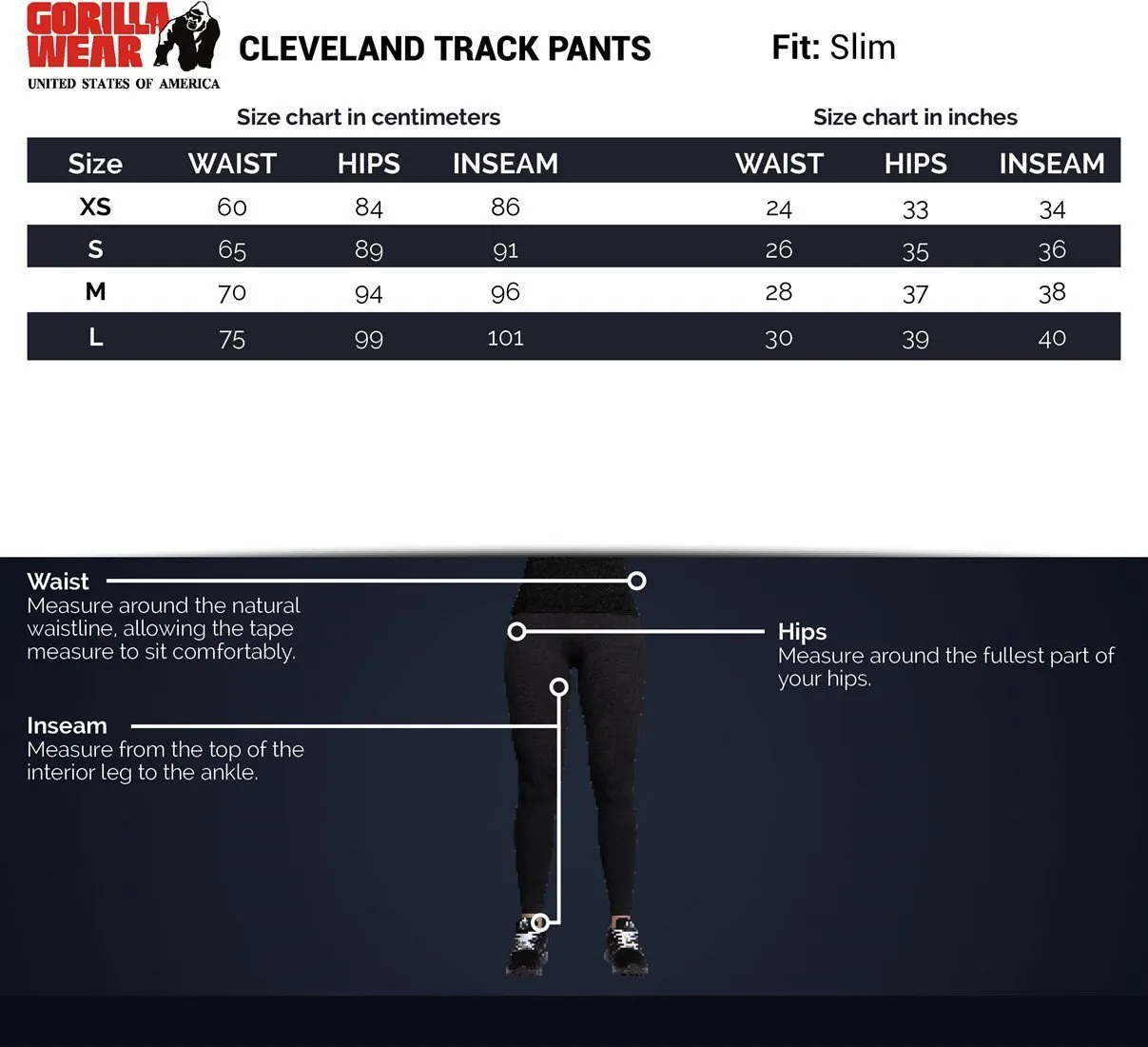 Gorilla Wear Cleveland Track Pants - Black