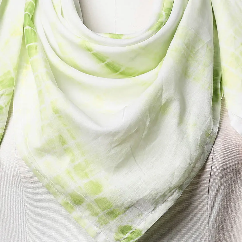 Green - Shibori Tie-Dye Cotton Scarf