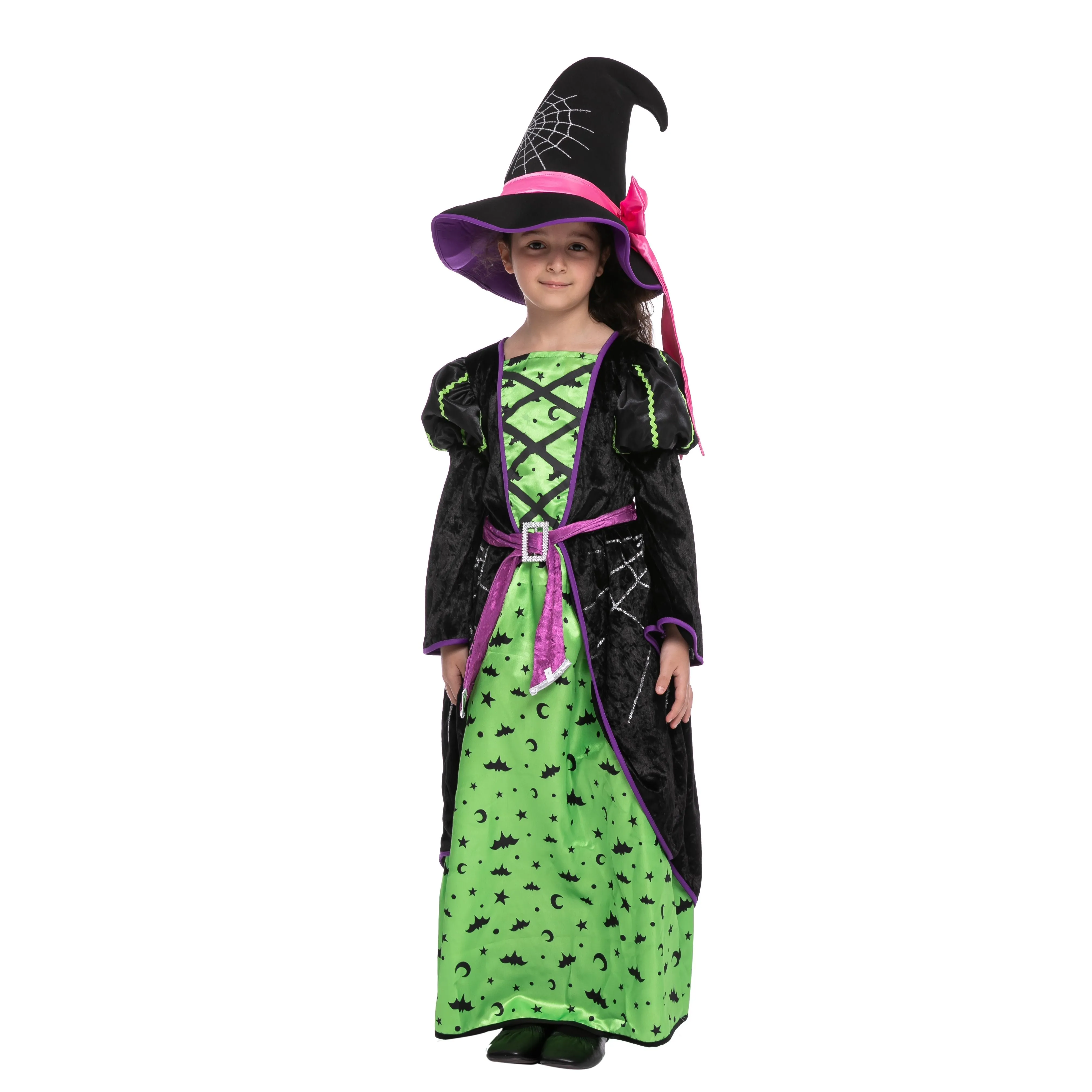 Green Witch Costume For Role Play Cosplay- Child