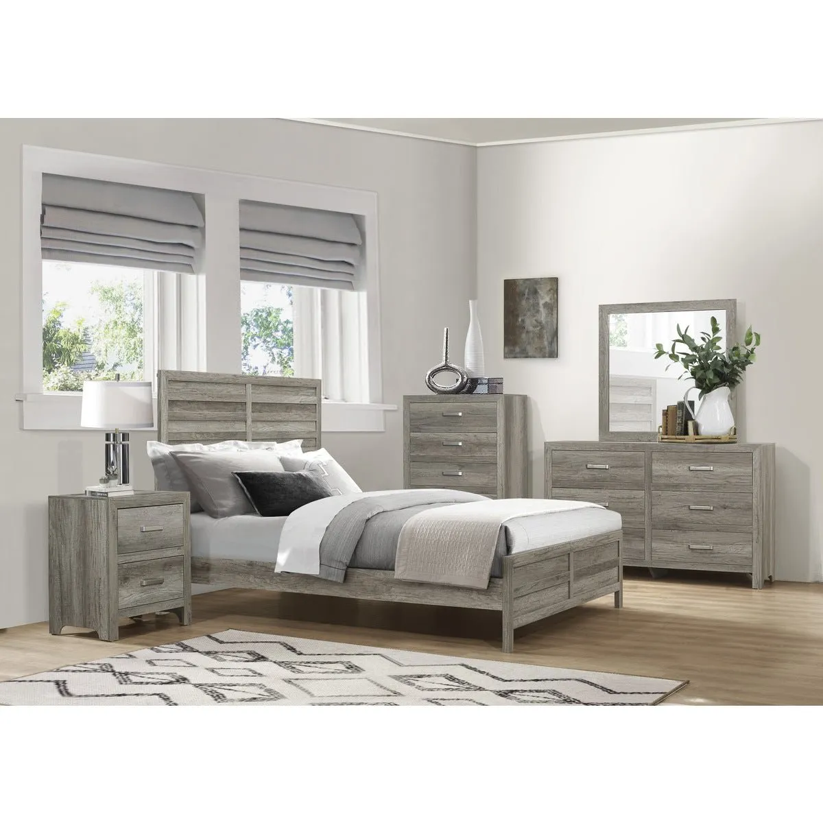 Grey Mandan Queen Bed