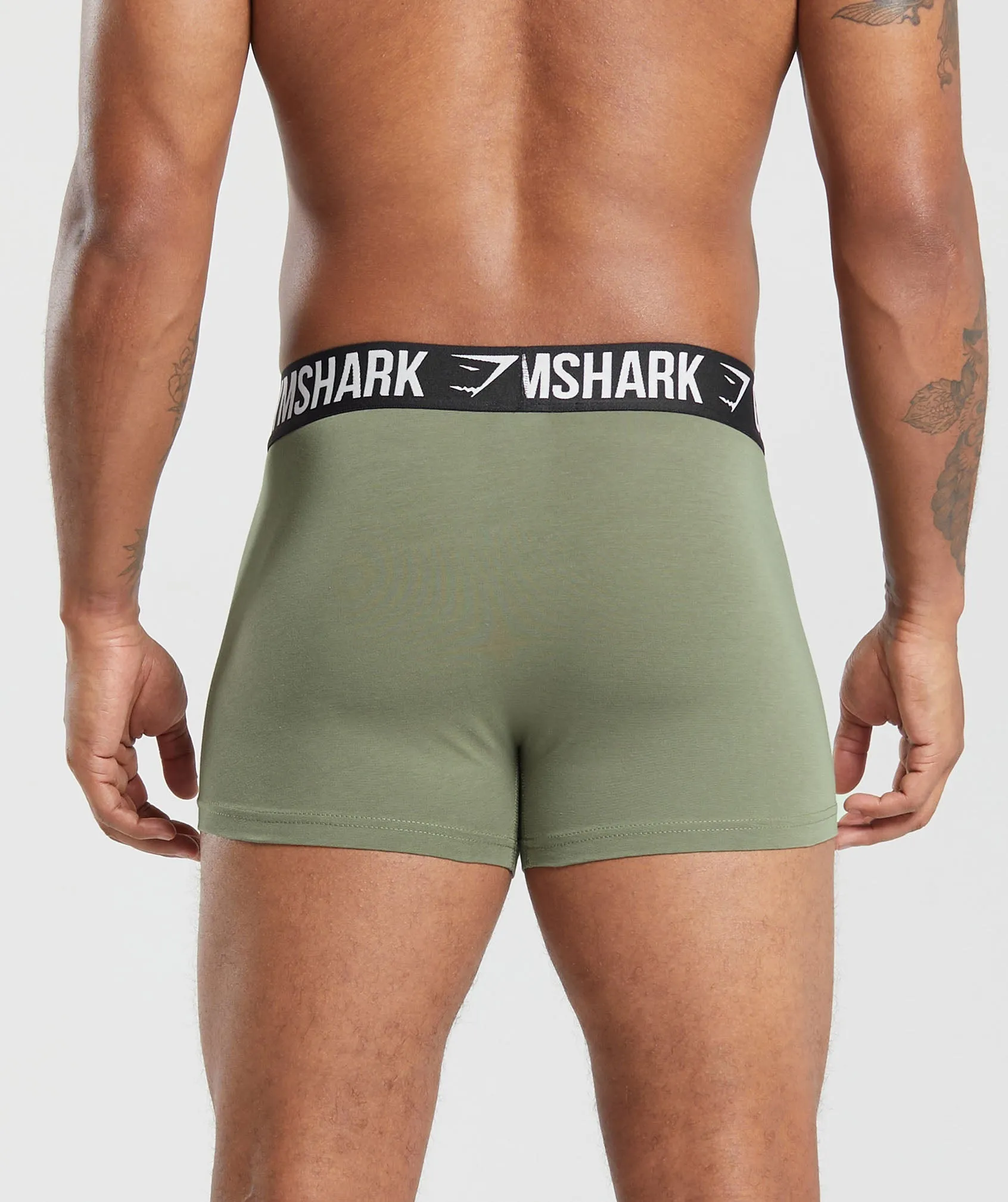 Gymshark Boxer Brief 3PK - Utility Green/Cargo Blue/Reps Red