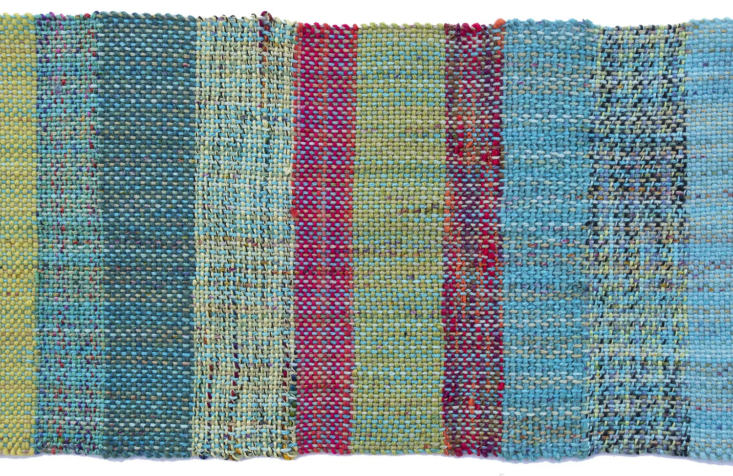 Handwoven Scarf, "Spring," 8.5 x 73 inches