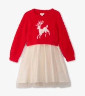 Hatley Holideer Mix Media Dress