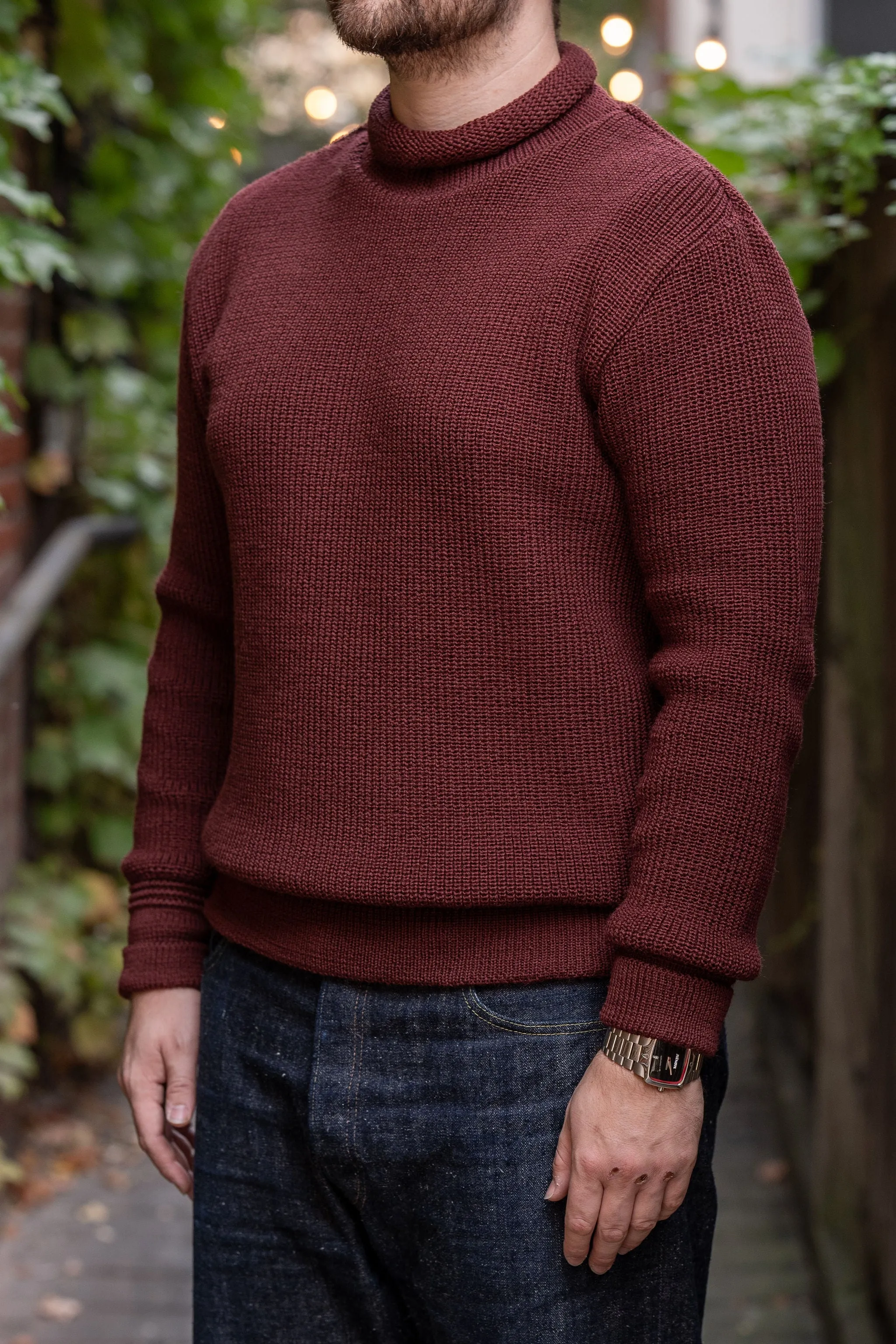 Heimat Textil Mini Roll Neck Sweater - Burgundy