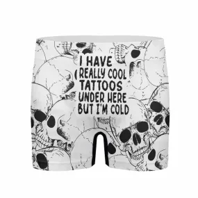 I Have Really Cool Tattoos Skull Print Men’s Boxer Brief