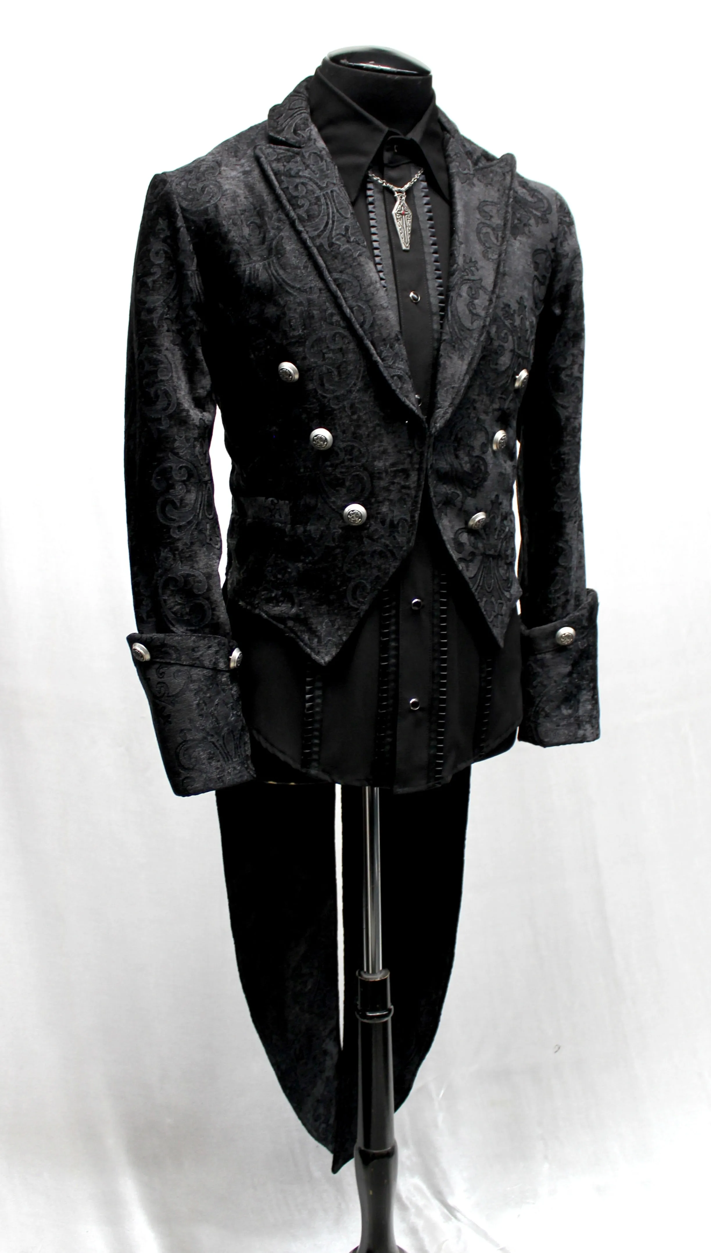 IMPERIAL TAILCOAT - BLACK VELVET BROCADE