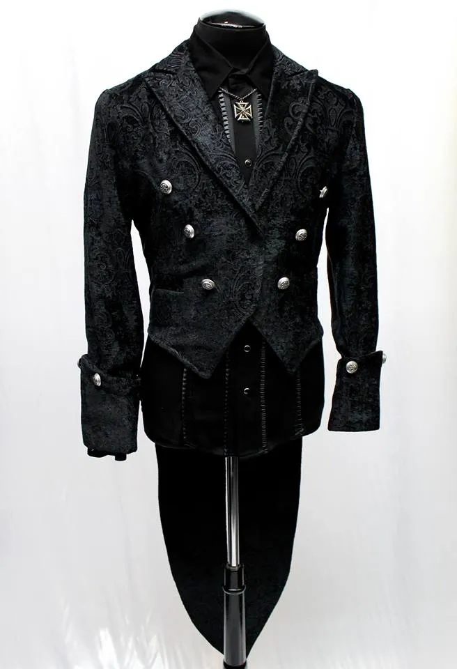 IMPERIAL TAILCOAT - BLACK VELVET BROCADE