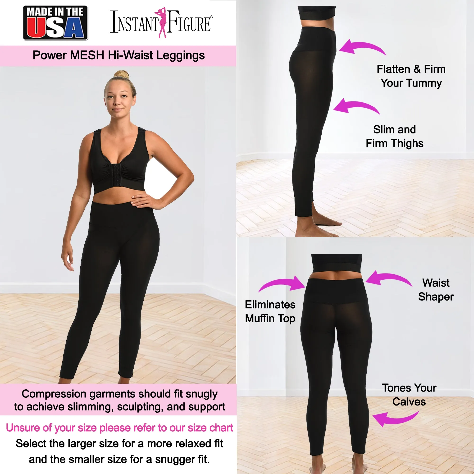 InstantFigure Power MESH Hi waist leggings 180PL028