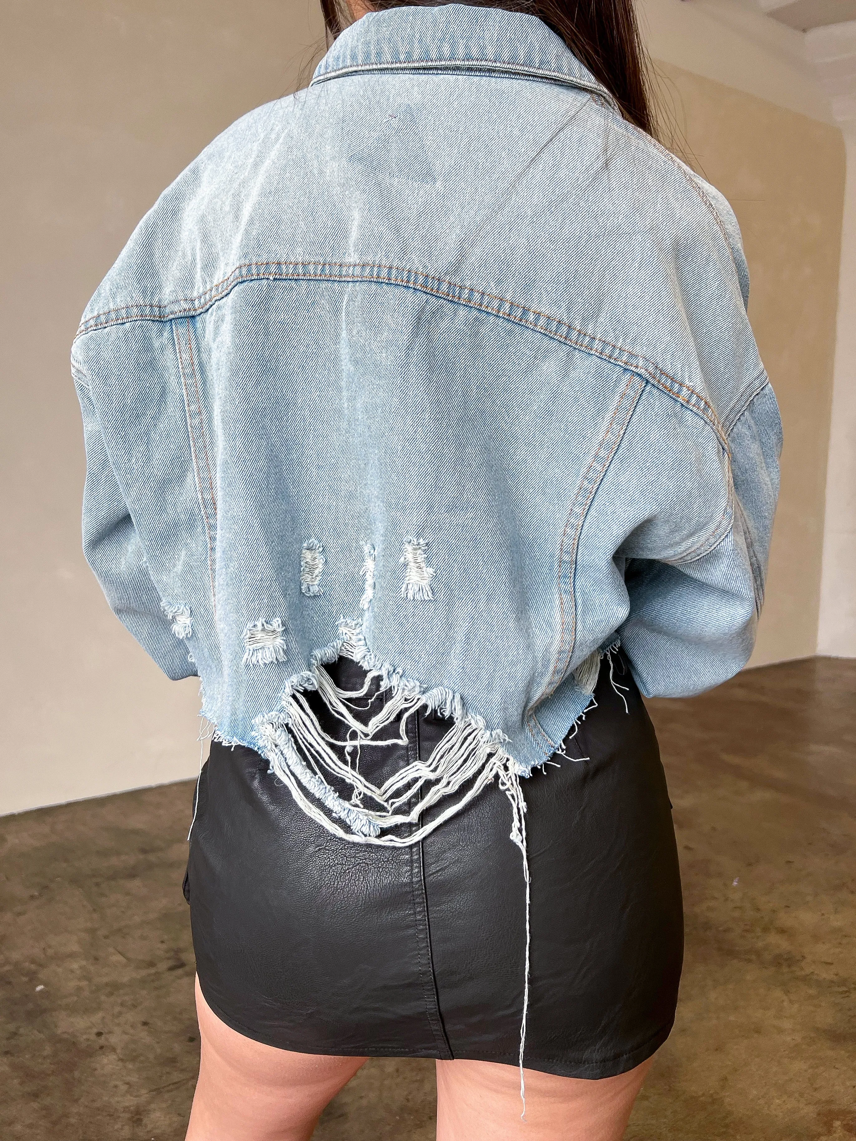 Jasmine Denim Crop Jacket (Medium Denim)