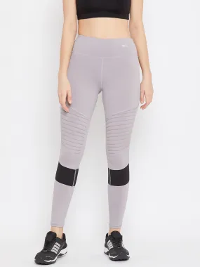 JUMP USA Women Grey Solid Active Wear Tights