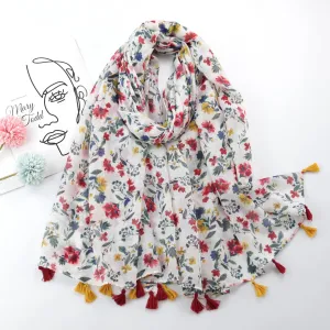 JY220307 floral printed Encryption voile scarf