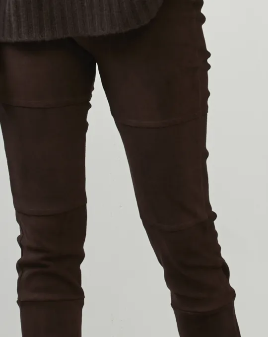 Kristensen Du Nord Chocolate Brown Suede Legging