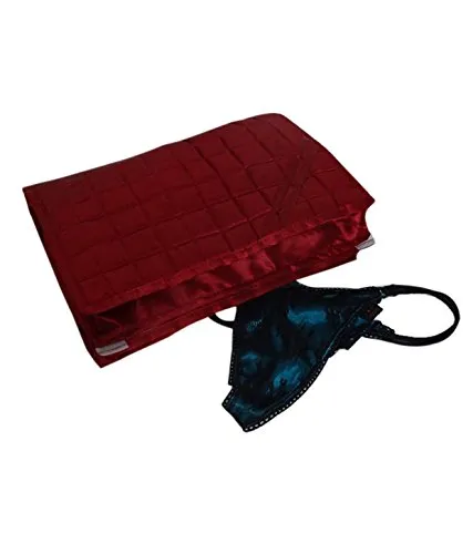 Kuber Industries Satin Undergarments Kit, Lingerie Cover, Maroon