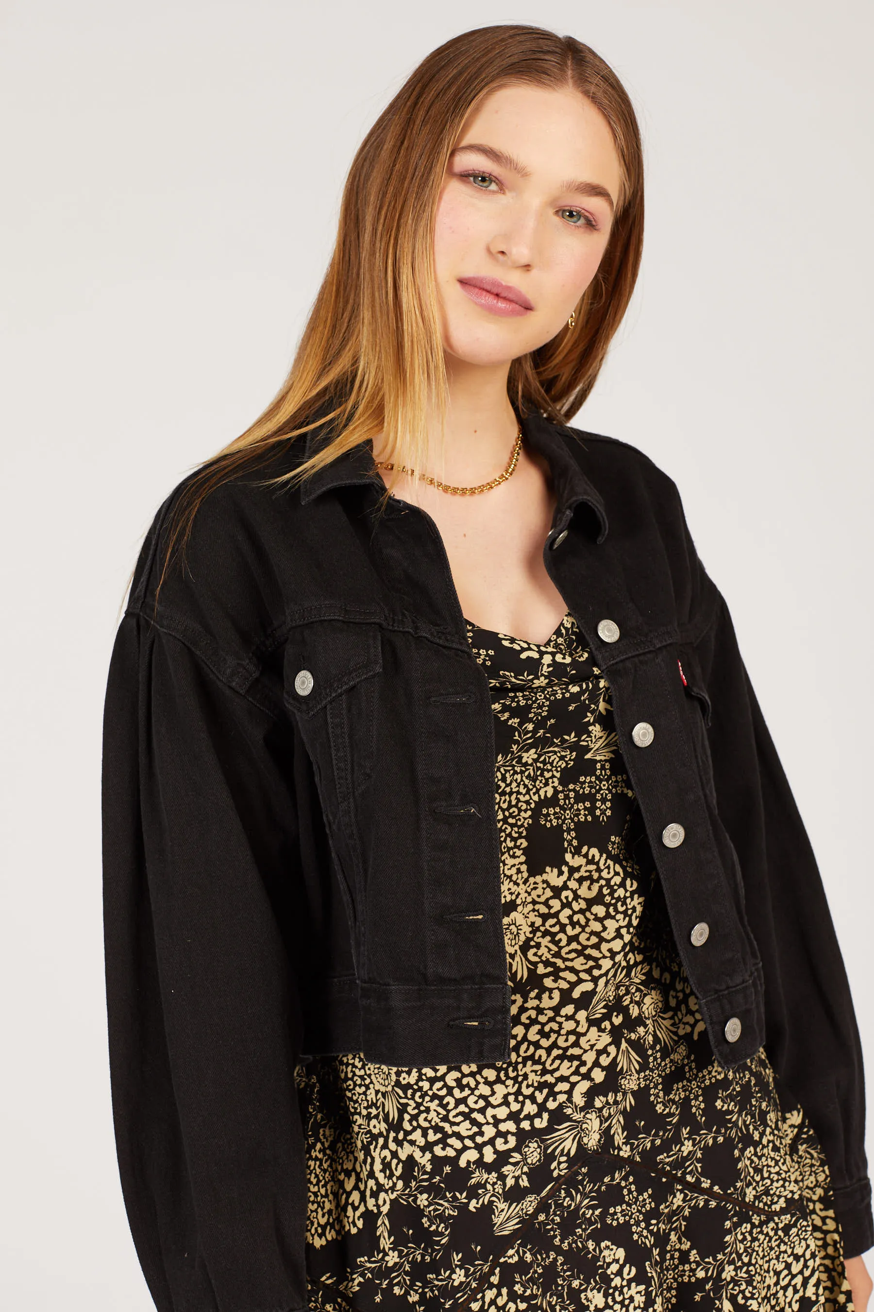 Lady Di Pleat Trucker Jacket