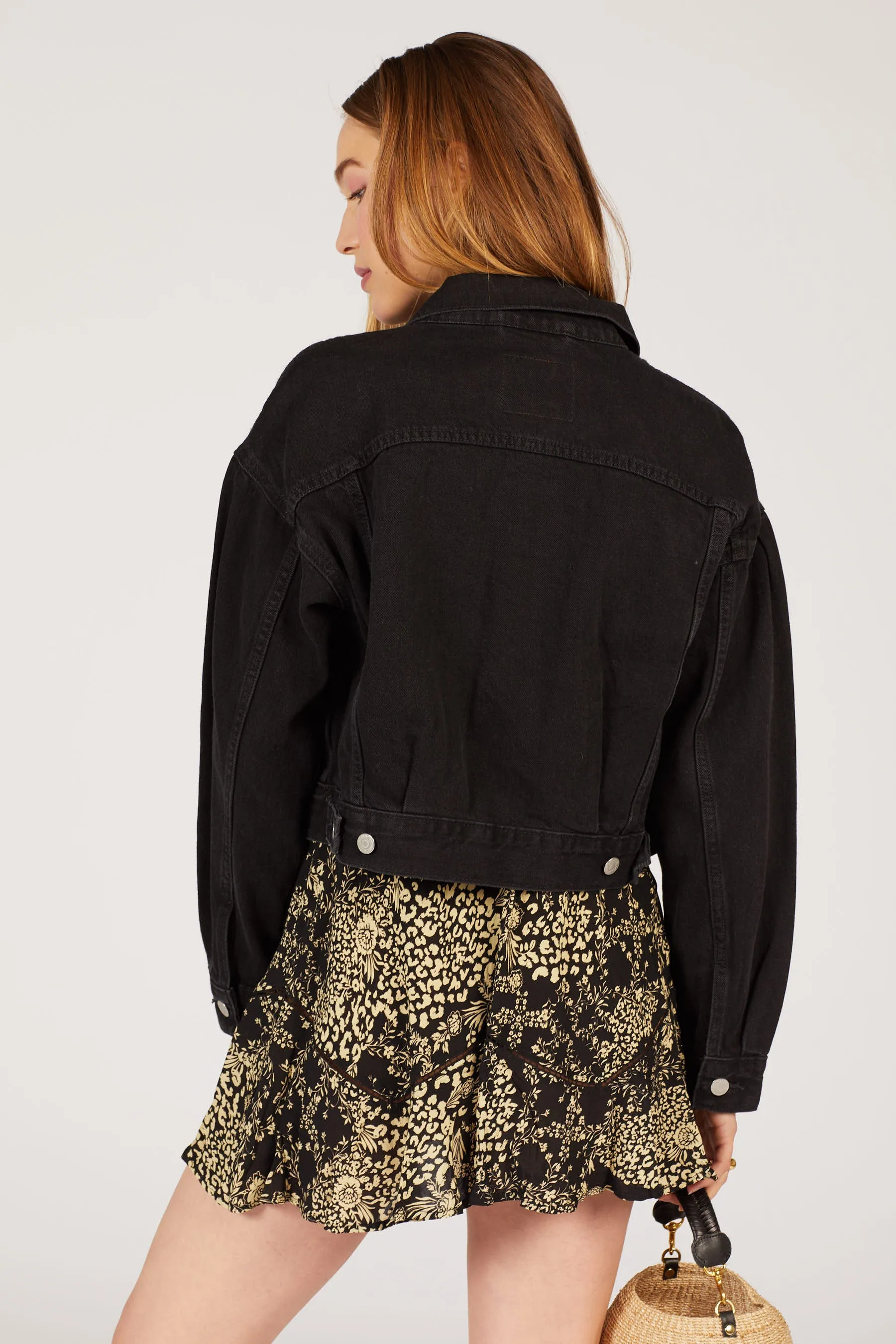 Lady Di Pleat Trucker Jacket