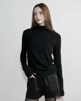 [MAGOREN SEOUL] FW 24 Metal Triclipse Loose Fit Turtleneck Long Sleeve Black