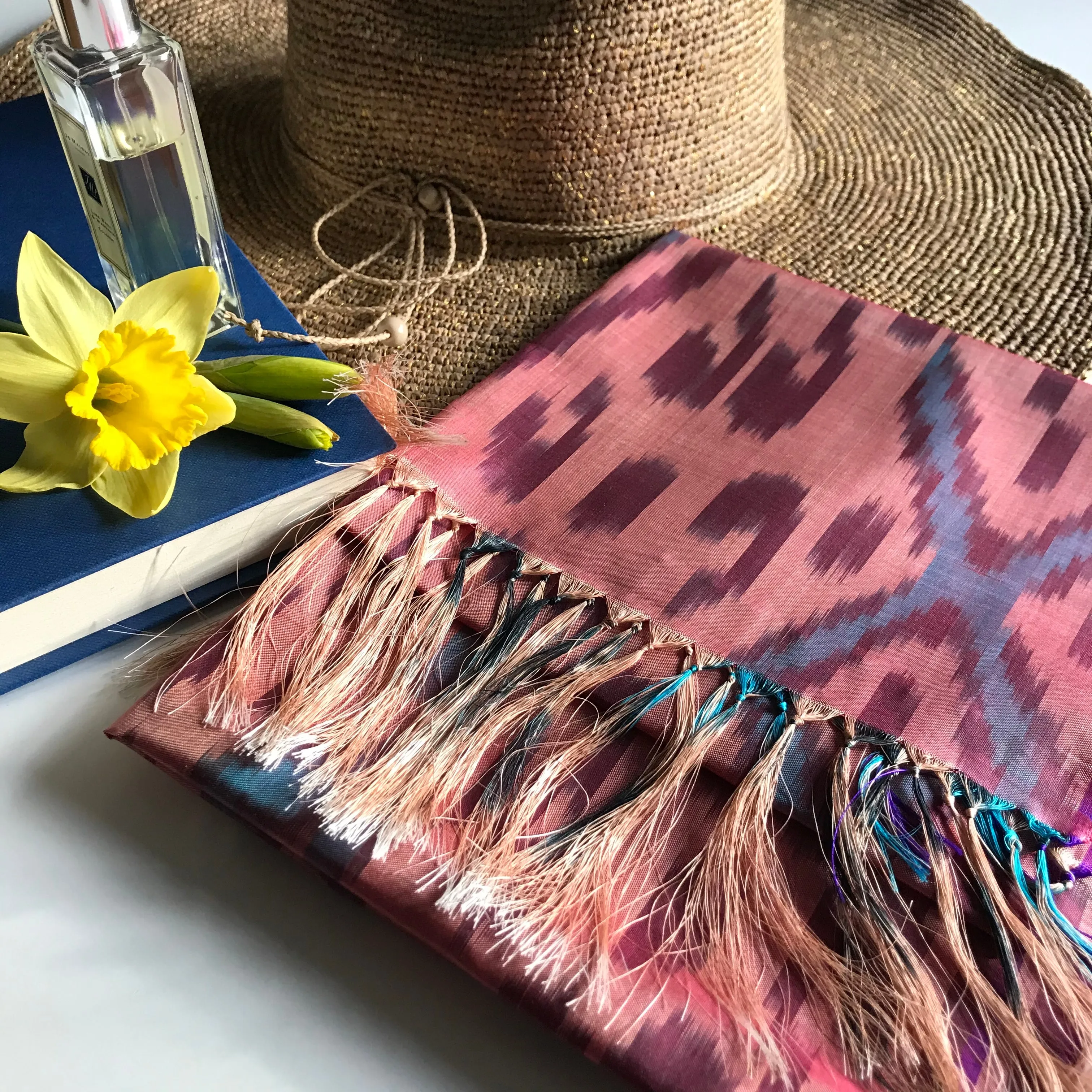 Melody - Pure Silk Hand Woven Ikat Scarf