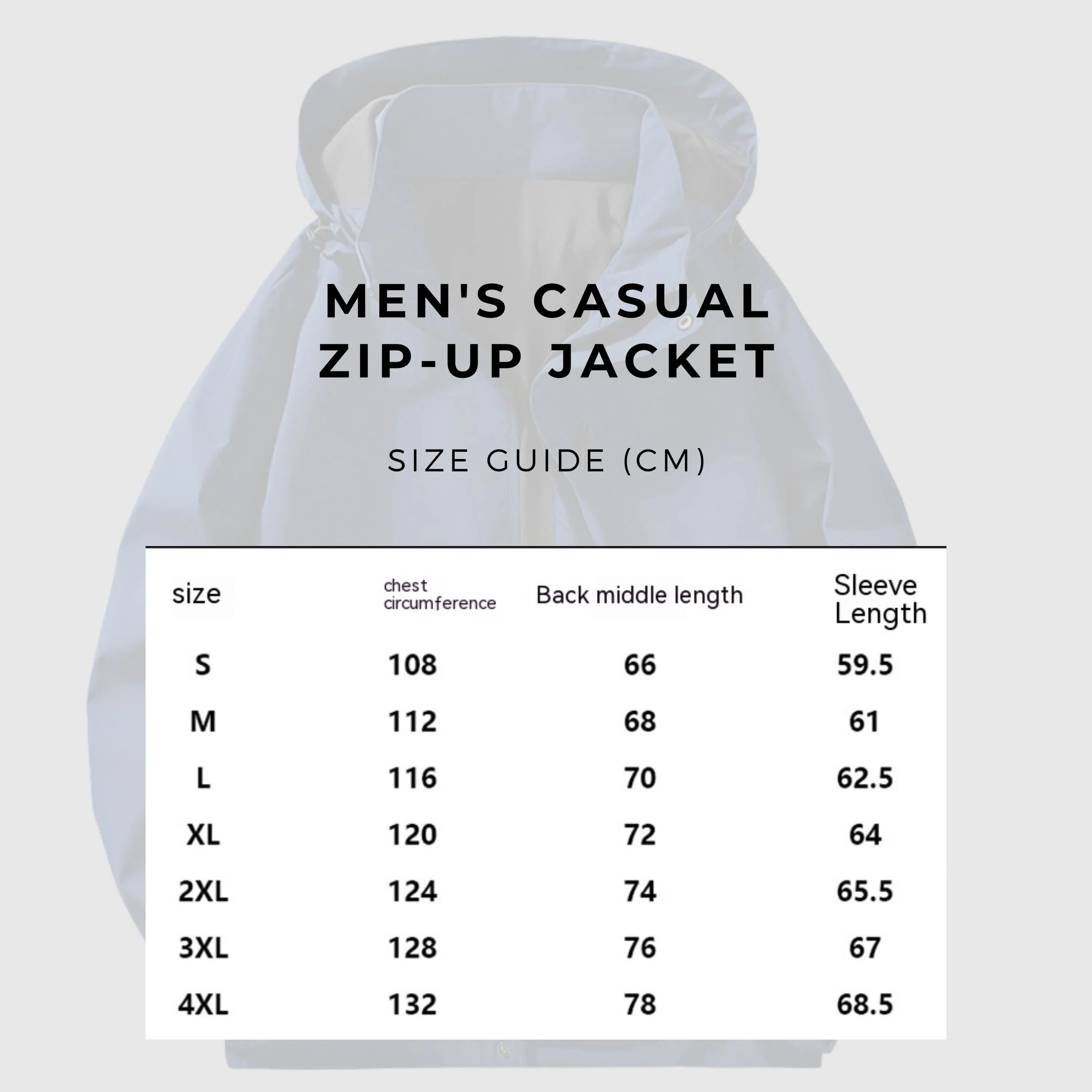 Men's Casual Zip-up Jacket