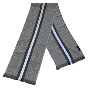 Men's Gg Web Stripe Scarf Grey