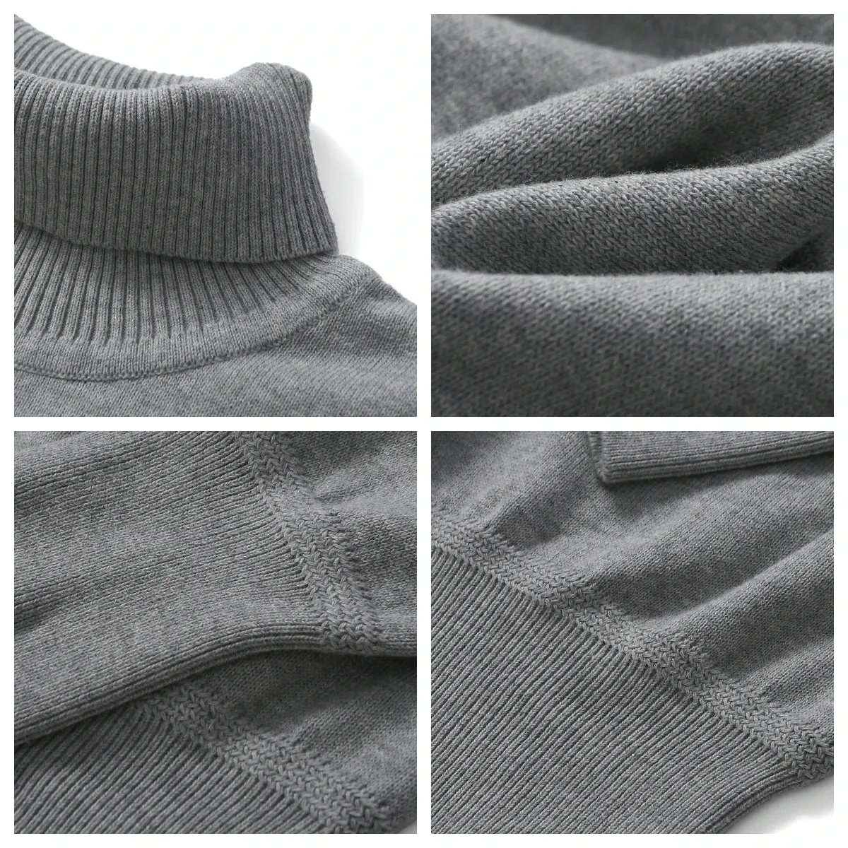 Men's Solid Turtleneck Sweater