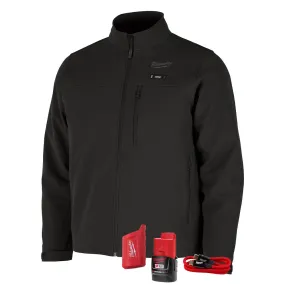 Milwaukee M100B-21 M12 Heated Black Toughshell Jacket with (1) 3.0 Ah Battery and Charger