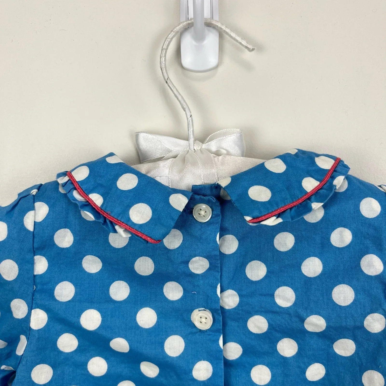 Mini Boden Blue Polka Dot Tunic 3-6 Months