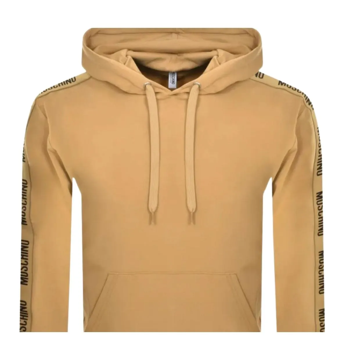 Moschino Underwear Logo Tape Beige Hoodie